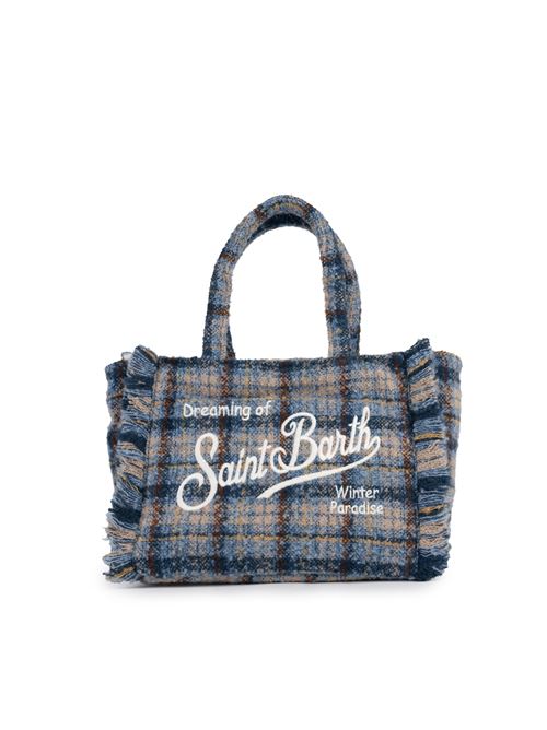 Borsa Colette Classic Tweed Blue Mc2 Saint Barth | COLETTE CLASSIC00512G CHECK MULTI 3121 EMB